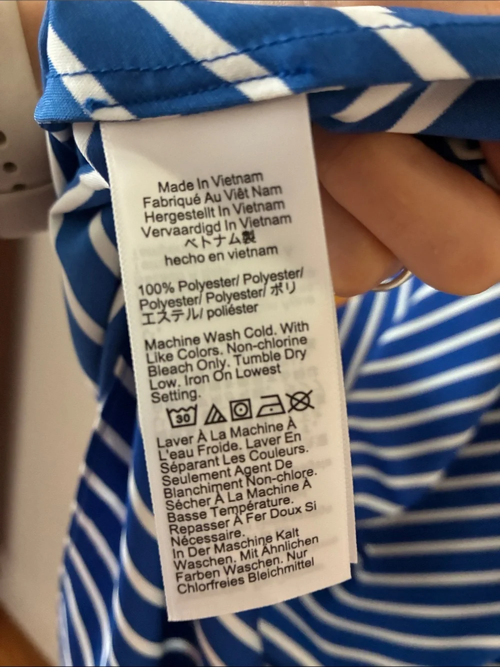 J.Crew NWT Gwyneth satin Striped Slip Dress blue and white